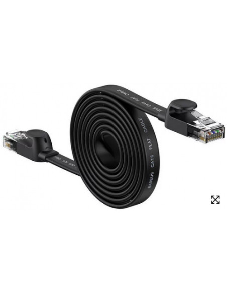 RY-WKJS000101,Patch Cord Baseus WKJS000101, Cat6, UTP, 2m, Negru