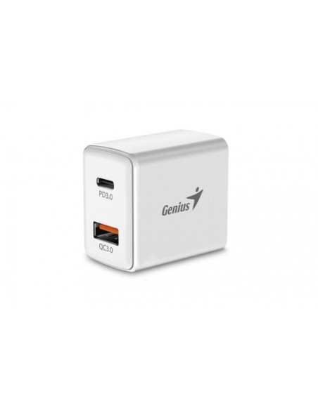32590005400,Incarcator retea Genius 32590005400, 1x USB-C, 1x USB-A, 3A, Alb