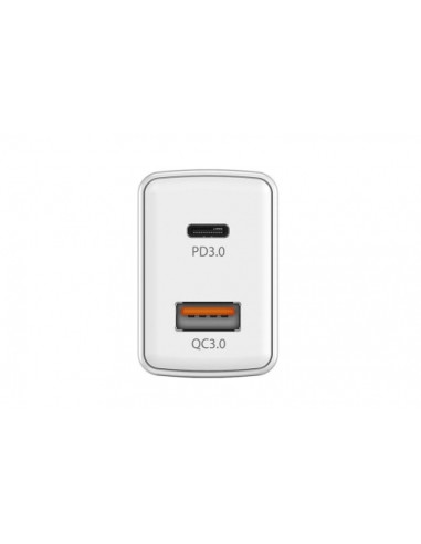 32590005400,Incarcator retea Genius 32590005400, 1x USB-C, 1x USB-A, 3A, Alb