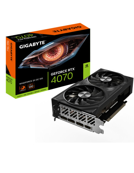 GV-N4070WF2OC-12GD,Placa video Gigabyte GeForce RTX 4070 WINDFORCE 2X OC 12GB "GV-N4070WF2OC-12GD"