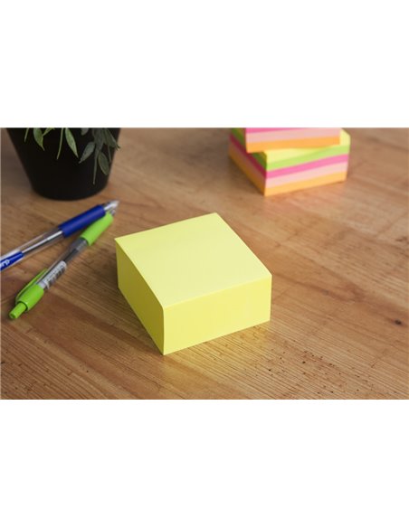 009326,Notes adeziv D.Rect Office, 76X76mm, 400 file, Galben