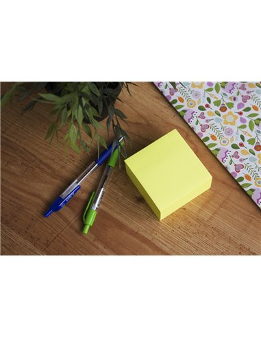 009326,Notes adeziv D.Rect Office, 76X76mm, 400 file, Galben