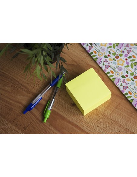 009326,Notes adeziv D.Rect Office, 76X76mm, 400 file, Galben