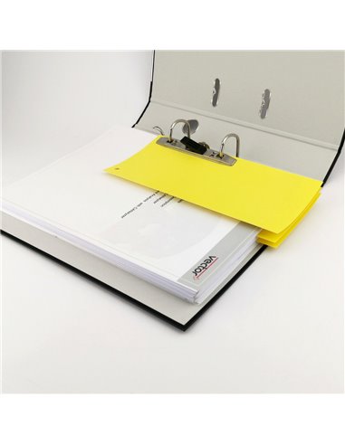 009448,Separatoare biblioraft din carton D.Rect Office 1/3 100 BUC, Galben