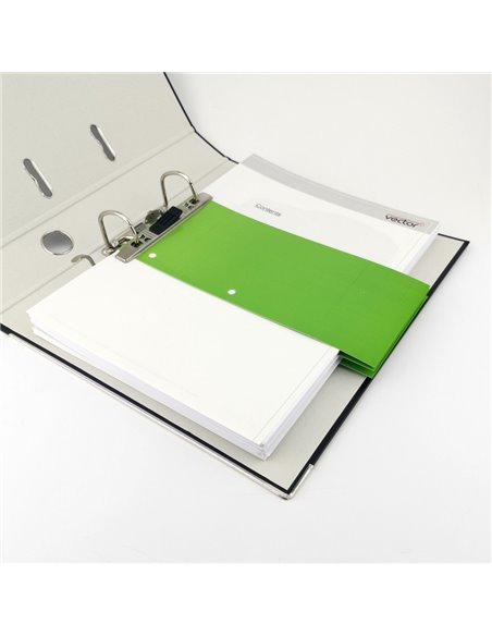 009630,Separatoare biblioraft din carton D.Rect Office 1/3 100 BUC, Verde