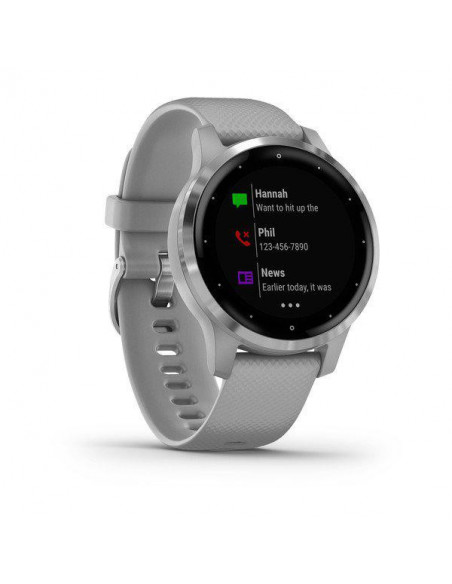 Ceas Smartwatch Garmin Vivoactive 4S, Powder Gray/Silver