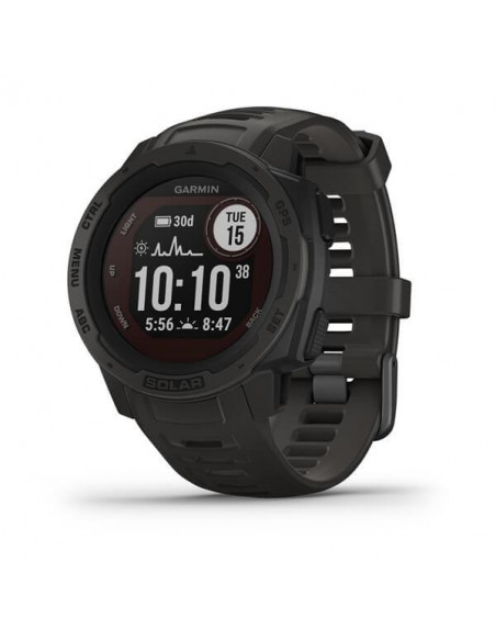 Ceas Smartwatch Garmin Instinct Solar, GPS, Graphite