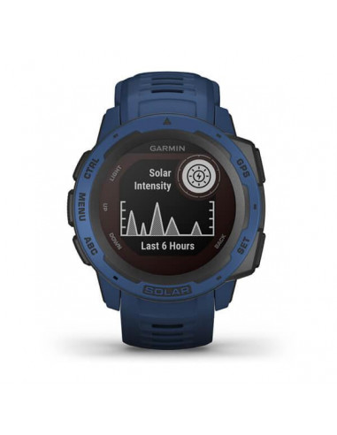Ceas Smartwatch Garmin Instinct Solar, GPS, Tidal Blue