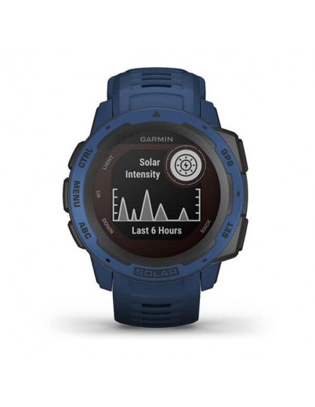Ceas Smartwatch Garmin Instinct Solar, GPS, Tidal Blue