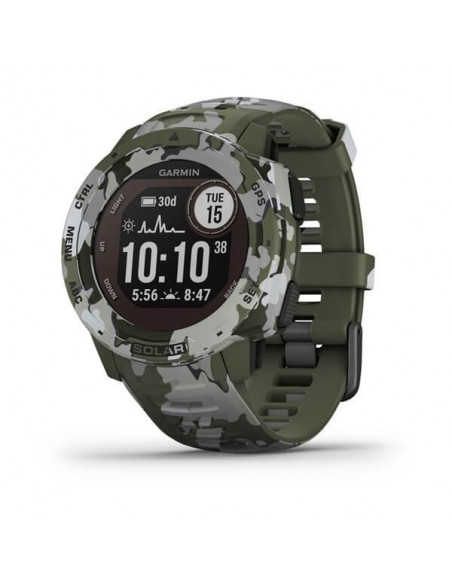 Ceas Smartwatch Garmin Instinct Solar Camo Edition, GPS, Watch