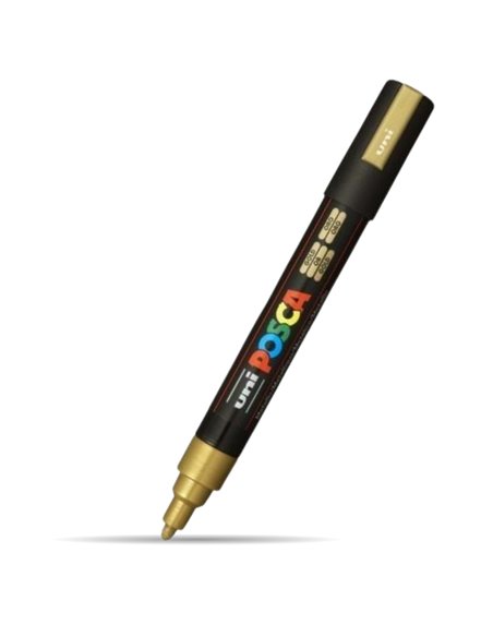 Marker UNI Posca PC-5M, 1.8 - 2.5 mm, Auriu