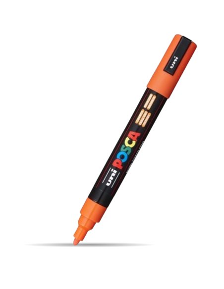 Marker UNI Posca PC-5M, 1.8 - 2.5 mm, Portocaliu Inchis