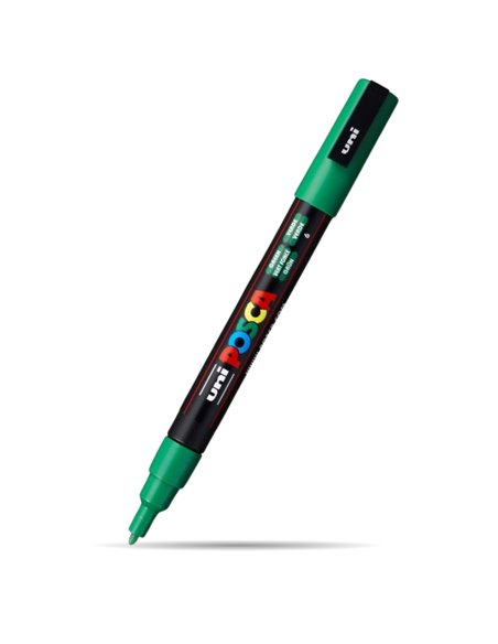 Marker UNI Posca PC-3M, varf 0.9 - 1.3 mm, Verde