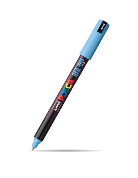 Marker UNI Posca PC-1MR, varf metalic, 0.7 mm, Albastru Deschis