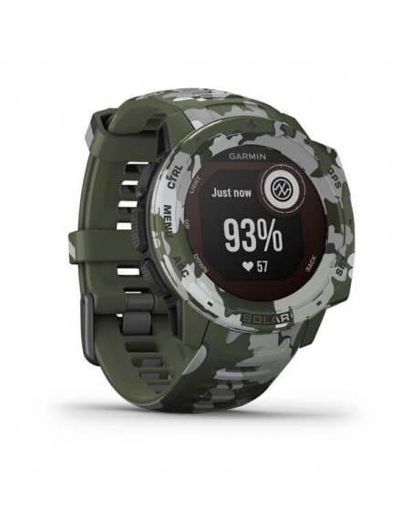 Ceas Smartwatch Garmin Instinct Solar Camo Edition, GPS, Watch