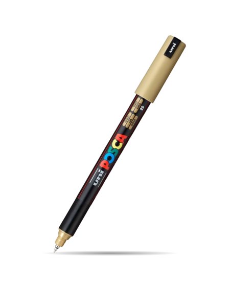 Marker UNI Posca PC-1MR, varf metalic, 0.7 mm, Auriu