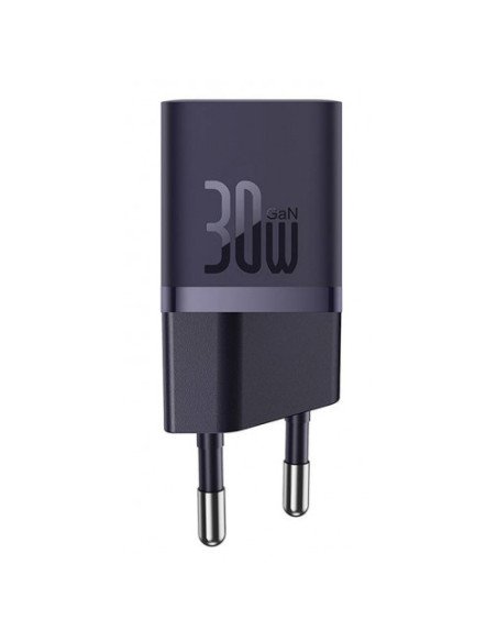 CCGN070705,Incarcator retea Baseus Mini, GaN5 Fast Charger 30W, 1 x USB Type-C 5V/3A, mov "CCGN070705" - 6932172624460