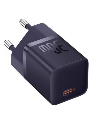 CCGN070705,Incarcator retea Baseus Mini, GaN5 Fast Charger 30W, 1 x USB Type-C 5V/3A, mov "CCGN070705" - 6932172624460