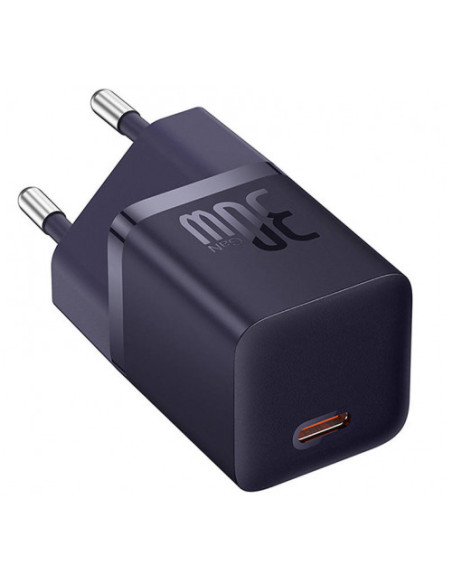 CCGN070705,Incarcator retea Baseus Mini, GaN5 Fast Charger 30W, 1 x USB Type-C 5V/3A, mov "CCGN070705" - 6932172624460