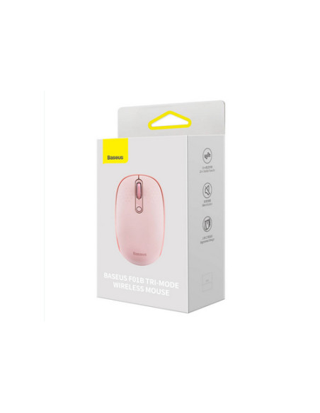 B01055503413-00,Mouse Baseus PC sau NB wireless, 2.4GHz si Bluetooth, optic, 800/ 1200/1600 dpi,butoane/scroll 3/1, roz,"B010555