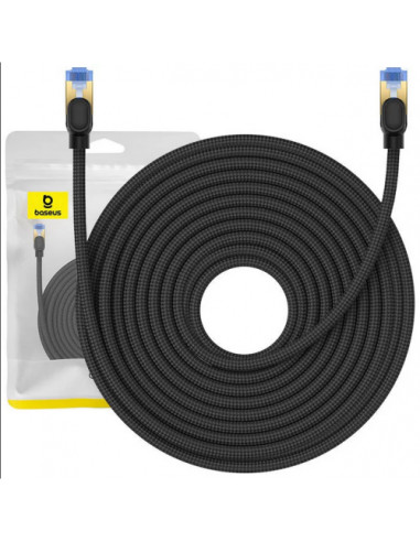 RY-B0013320B111-09,Patch cord UTP Baseus Cat7, fire din cupru, round cable, viteza maxima 10 Gbps, PVC, 20m, negru "B0013320B111