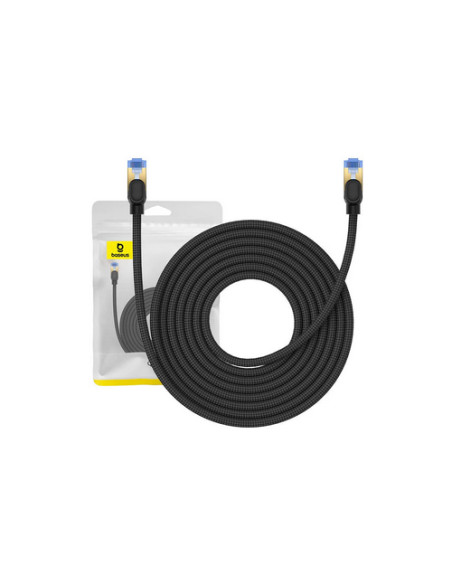 RY-B0013320B111-06,Patch cord UTP Baseus Cat7, fire din cupru, round cable, viteza maxima 10 Gbps, PVC, 8m, negru "B0013320B111-