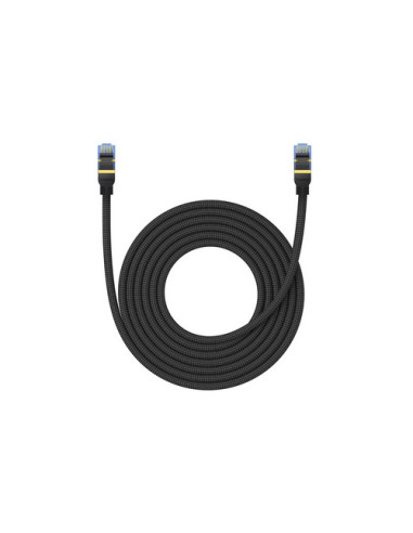RY-B0013320B111-05,Patch cord UTP Baseus Cat7, fire din cupru, round cable, viteza maxima 10 Gbps, PVC, 5m, negru "B0013320B111-