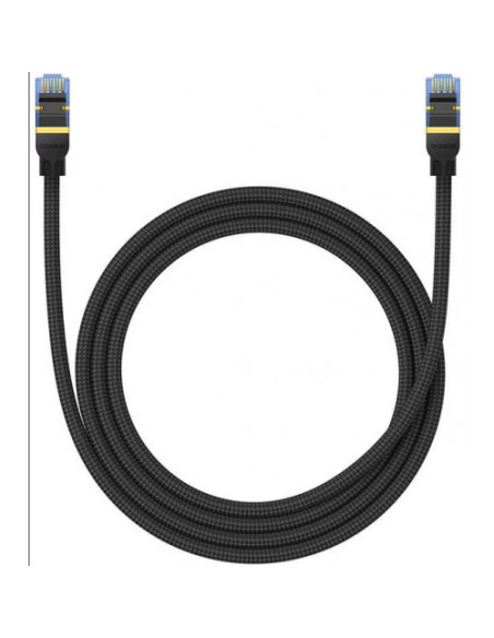 RY-B0013320B111-02,Patch cord UTP Baseus Cat7, fire din cupru, round cable, viteza maxima 10 Gbps, PVC, 1.5m, negru "B0013320B11