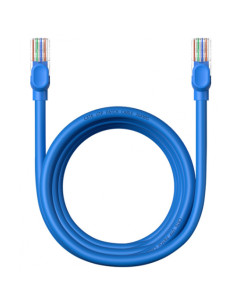 RY-B00133204311-03,Patch cord UTP Baseus Cat6, fire din cupru, round cable, viteza maxima 1 Gbps, PVC, 3m, albastru "B0013320431