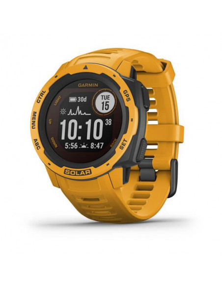 Ceas Smartwatch Garmin Instinct Solar, GPS, Watch Sunburst
