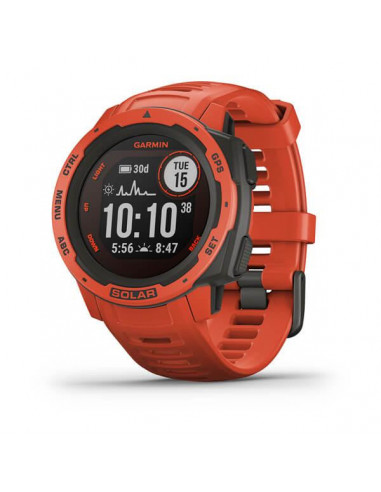 Ceas Smartwatch Garmin Instinct Solar, GPS, Watch Flame Red