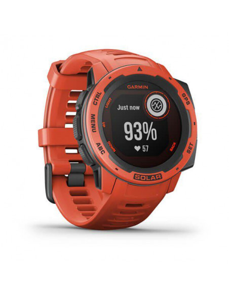Ceas Smartwatch Garmin Instinct Solar, GPS, Watch Flame Red