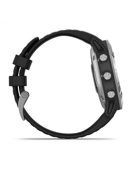 Ceas Smartwatch Garmin Fenix 6 Silver, GPS, Black Stainless