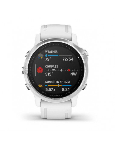 Ceas Smartwatch Garmin Fenix 6S, GPS, Silver w/White