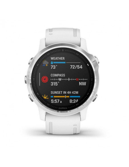 Ceas Smartwatch Garmin Fenix 6S, GPS, Silver w/White