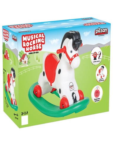 PL-07-520K,Balansoar muzical pentru copii Pilsan Horse, Alb