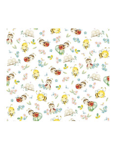 LENHB4A,Lenjerie patut Hubners Buburuza 4 piese alb 2