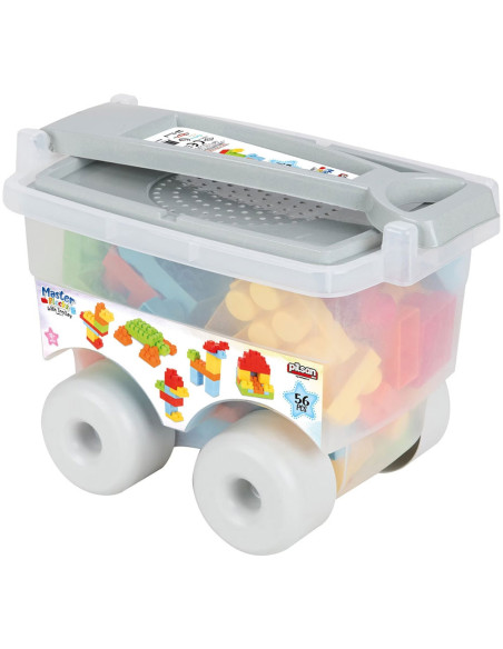 PL-03-575,Set constructie Pilsan Master Blocks in Trolley 56 piese