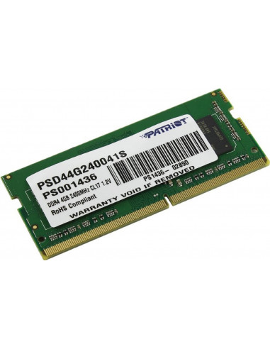 Memorie RAM notebook Patriot, SODIMM, DDR4, 4GB, CL17, 2400