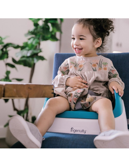 BB-11786,Ingenuity - Booster Toddler SmartClean, Peacock Blue