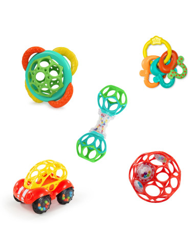 BB-16677,Bright Starts - Set cadou cu 5 jucarii Soothers & Shakers