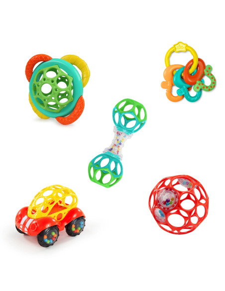 BB-16677,Bright Starts - Set cadou cu 5 jucarii Soothers & Shakers