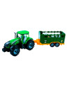 0488-307,Tractor cu frictiune + remorca si figurina calut