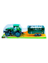 0488-307,Tractor cu frictiune + remorca si figurina calut