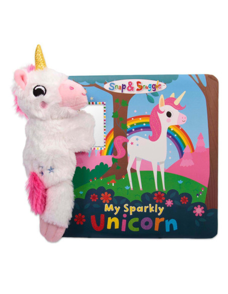 BBWW001,Unicornul Meu Stralucitor - animalut de plus si carticica in limba engleza