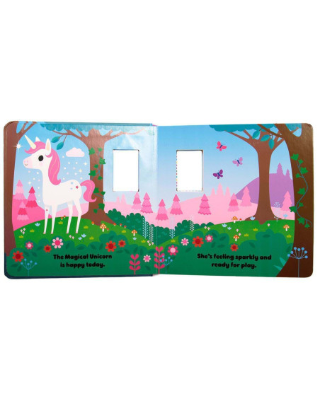 BBWW001,Unicornul Meu Stralucitor - animalut de plus si carticica in limba engleza