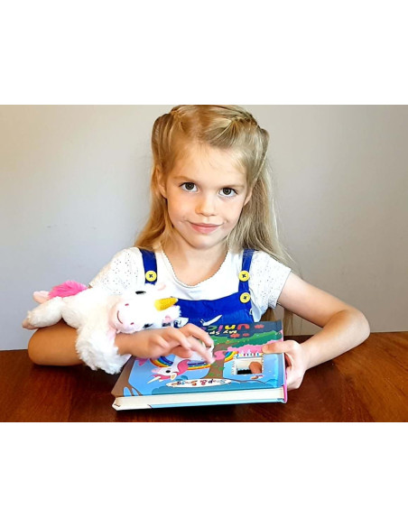 BBWW001,Unicornul Meu Stralucitor - animalut de plus si carticica in limba engleza