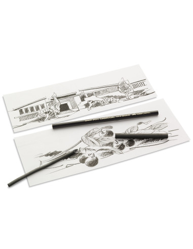 FC129198,Cutie 20 buc carbune natural pitt monochrome 3-6mm faber-castell