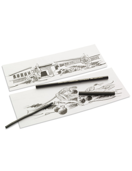 FC129198,Cutie 20 buc carbune natural pitt monochrome 3-6mm faber-castell