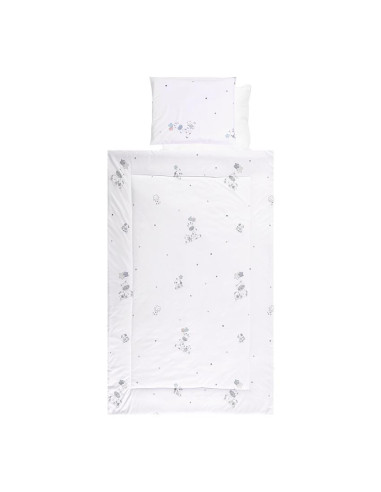 20800026301,Set lenjerie pat 4 piese, bumbac ranforce, Giraffe White